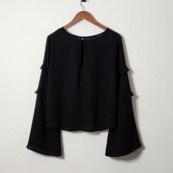 Stetson Women's Sheer Flare Sleeve Blouse Size Large - Picture 5 of 6